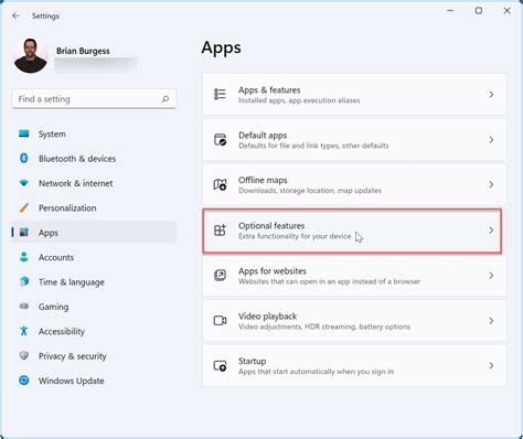 settings apps optional features